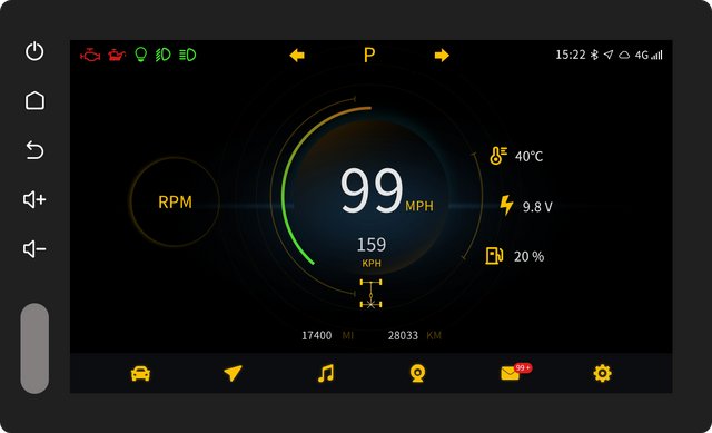 7" Android screen especially customized for ATV/UTV